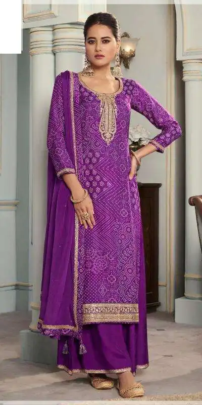 Purple Viscose Silk Sequence Work Digital Print Salwar Suit | Jump Suits, Salwar suit, Casual Suits, Creative suits, Designer Suits, Palazzo Suits, Party Wear Suits, Patiala Suits, Straight Suits