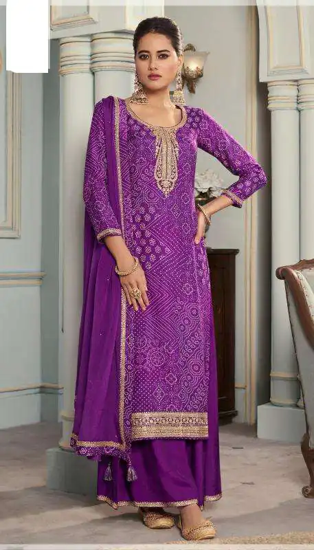 Purple Viscose Silk Sequence Work Digital Print Salwar Suit | Jump Suits, Salwar suit, Casual Suits, Creative suits, Designer Suits, Palazzo Suits, Party Wear Suits, Patiala Suits, Straight Suits