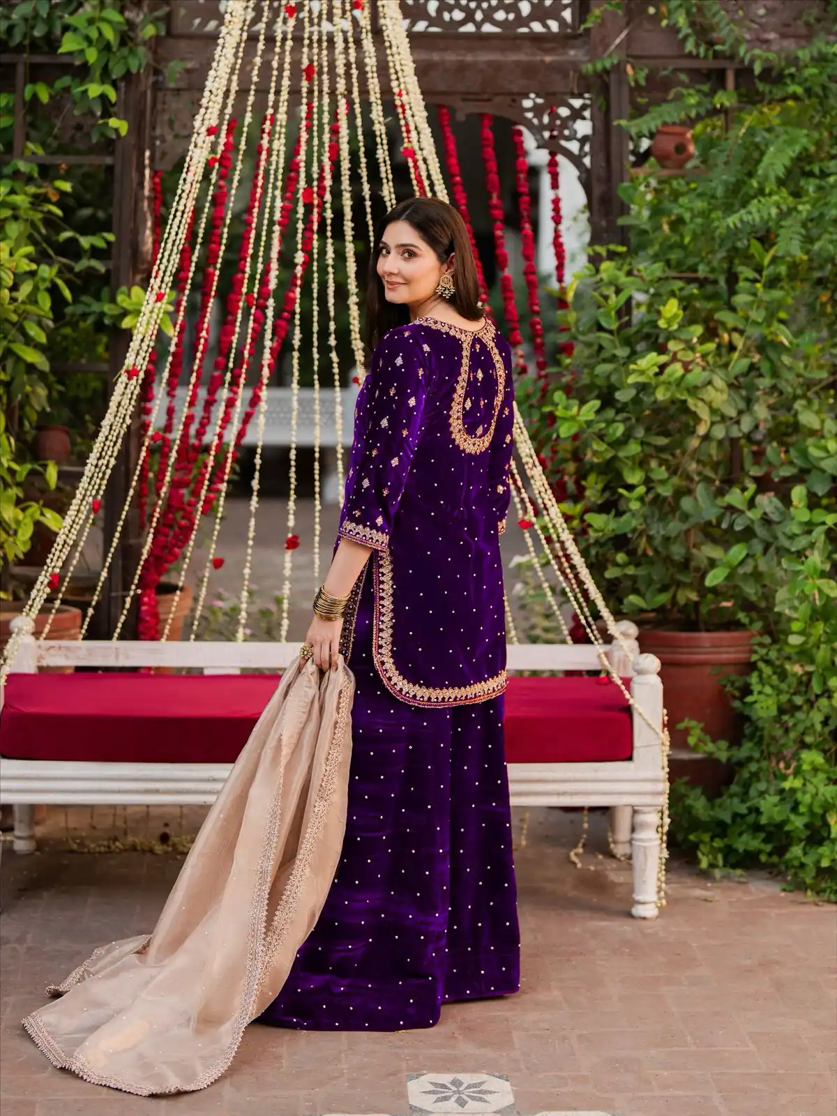 Purple Viscose Velvet Thread Sequence Work Salwar Suit | Jump Suits, Tops & Bottoms, Track Suits, Salwar suit, Casual Suits, Creative suits, Designer Suits, Palazzo Suits, Party Wear Suits, Patiala Suits, Straight Suits, Trendy Wear