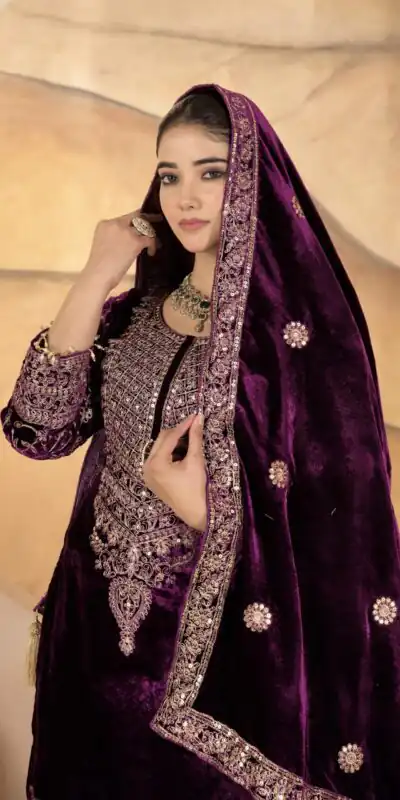 Purple Viscose Velvet With Sequence Work Salwar Suit | Jump Suits, Salwar suit, Casual Suits, Creative suits, Designer Suits, Palazzo Suits, Party Wear Suits, Patiala Suits, Straight Suits