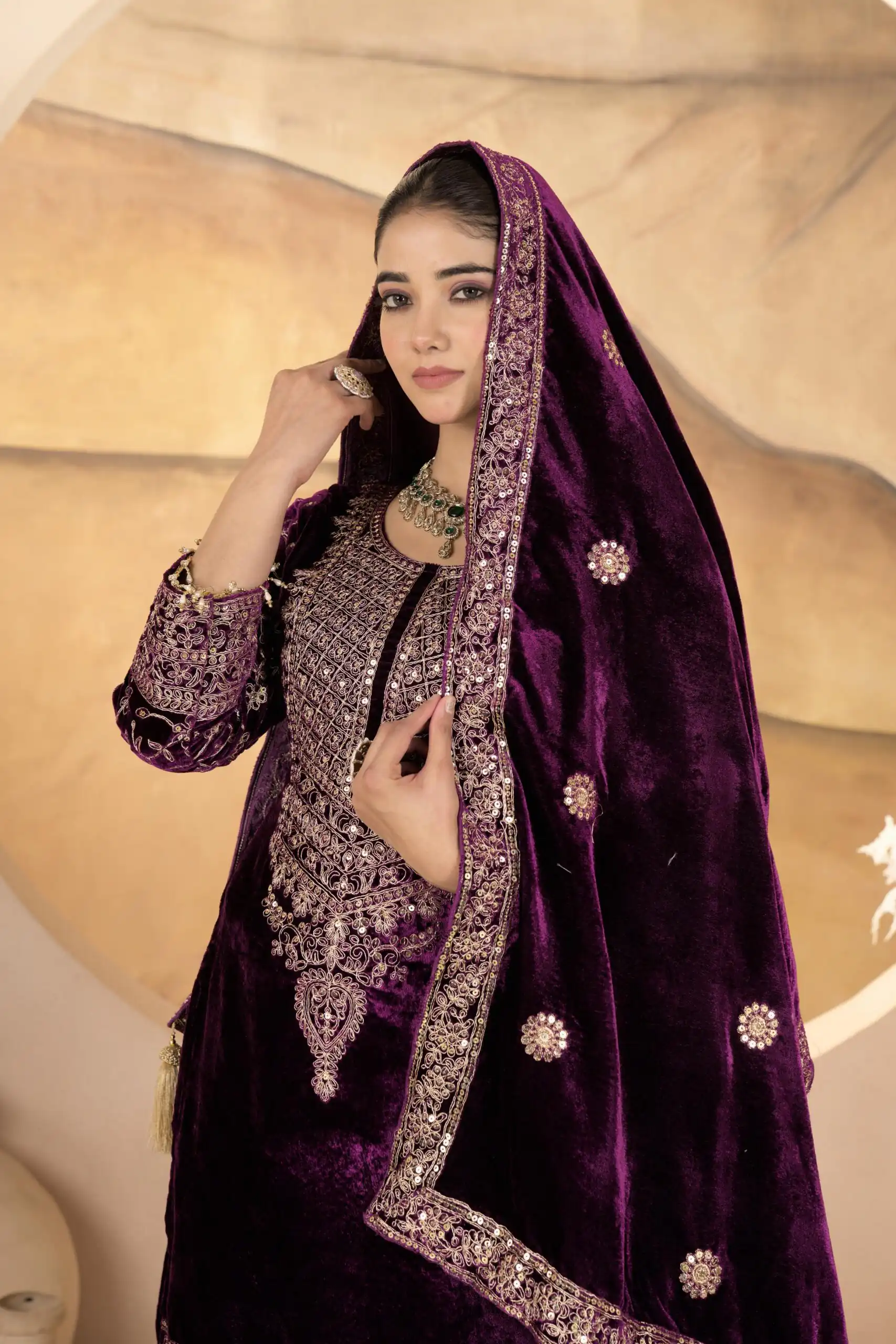 Purple Viscose Velvet With Sequence Work Salwar Suit | Jump Suits, Salwar suit, Casual Suits, Creative suits, Designer Suits, Palazzo Suits, Party Wear Suits, Patiala Suits, Straight Suits
