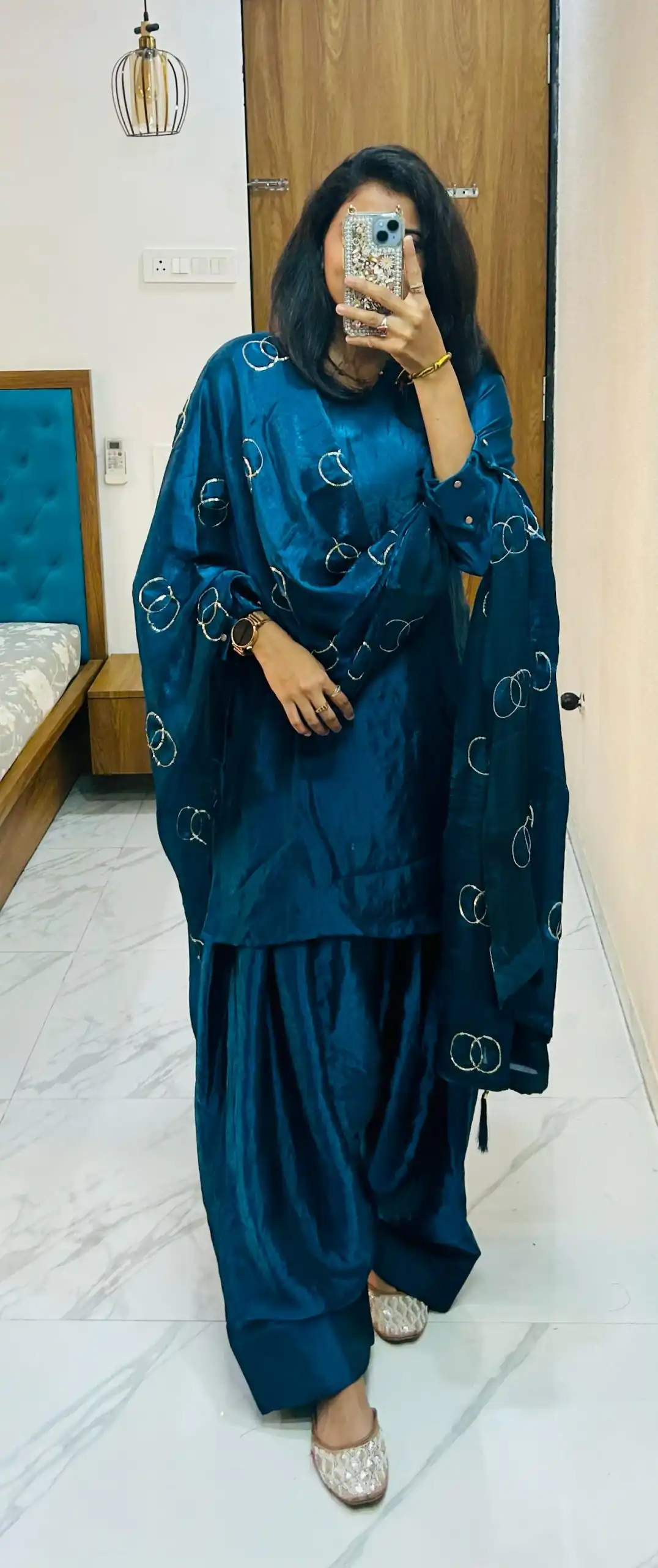 Rama Blue Silk Salwar Suit | Jump Suits, Salwar suit, Casual Suits, Creative suits, Designer Suits, Palazzo Suits, Party Wear Suits, Patiala Suits, Straight Suits