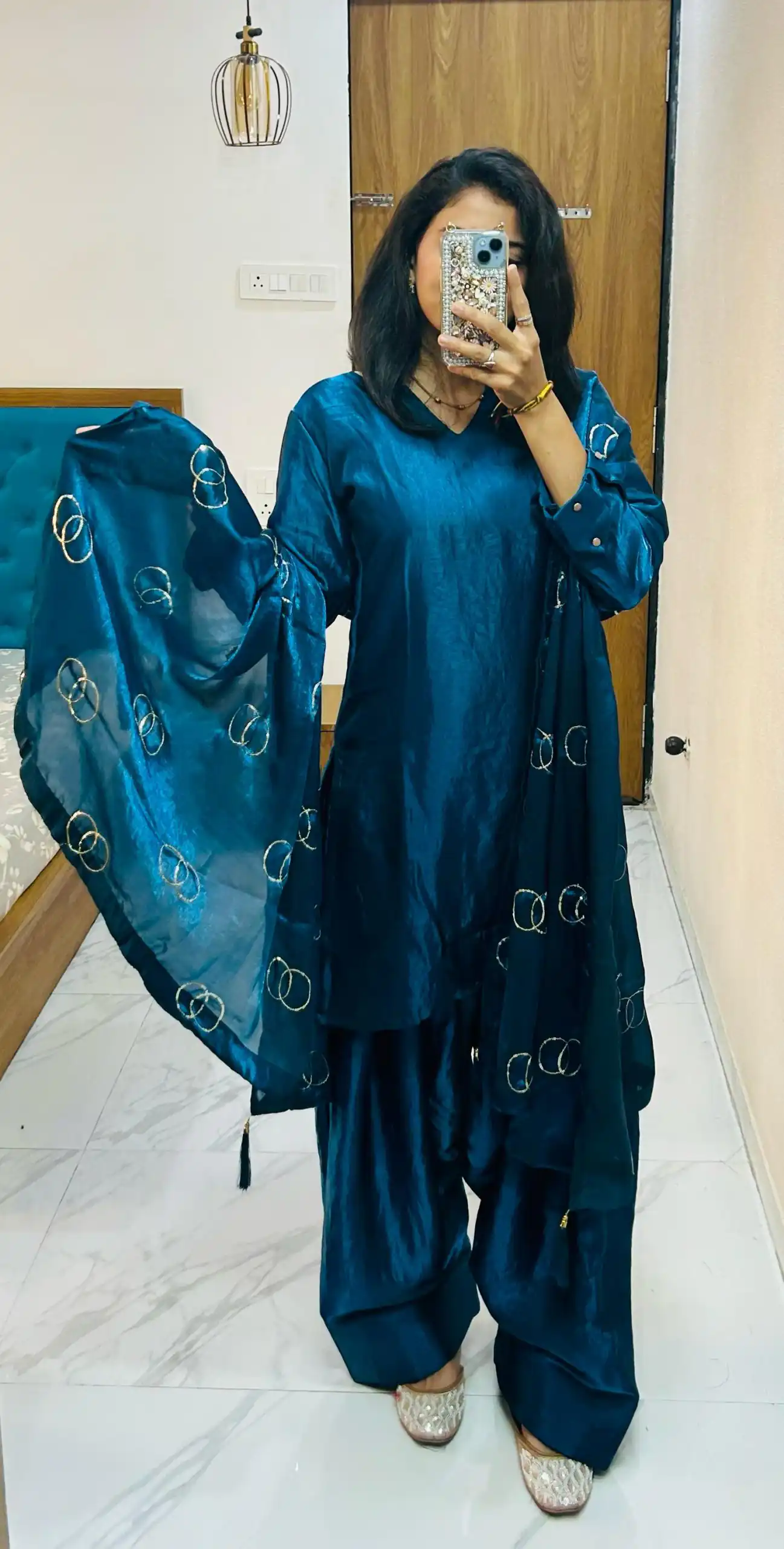 Rama Blue Silk Salwar Suit | Jump Suits, Salwar suit, Casual Suits, Creative suits, Designer Suits, Palazzo Suits, Party Wear Suits, Patiala Suits, Straight Suits