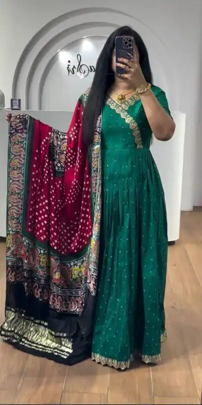 Rama Chinon Thread Sequence Work Gown | Gowns, Bollywood Gowns, Creative Gowns, Designer Gowns, Embroidered Gowns, Party Wear Gowns