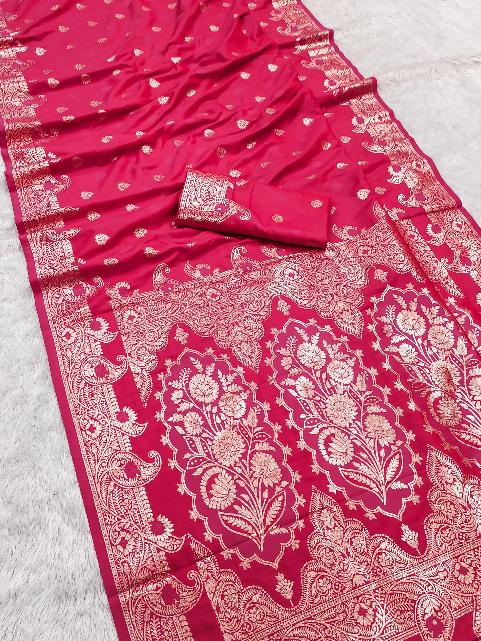 Rani Pink Banarasi Lace Zari Work Saree | Sarees, Bollywood Sarees, Creative Sarees, Designer Sarees, Embroidered Sarees, Ethnic Saree, Modern Digital sarees, Party Wear Sarees