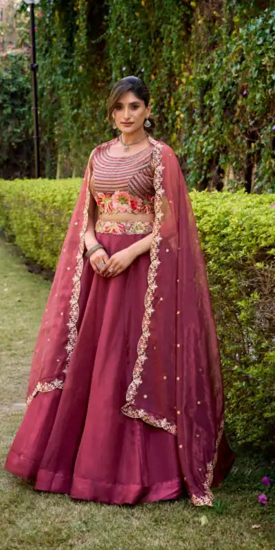 Rani Pink Chanda Silk Sequins Work Lehenga Choli | Lehenga, Bollywood Lehenga, Creative Lehenga, Designer Lehenga, Embroidered Lehenga, Party Wear Lehenga