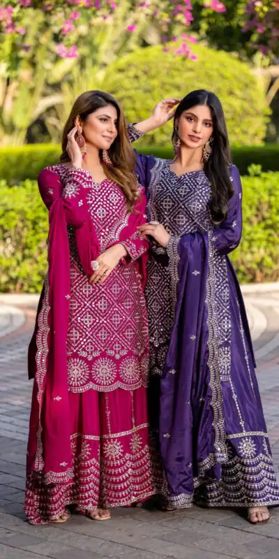 Rani Pink Chinon Thread Sequence Work Salwar Suit | Jump Suits, Salwar suit, Casual Suits, Creative suits, Designer Suits, Palazzo Suits, Party Wear Suits, Patiala Suits, Straight Suits
