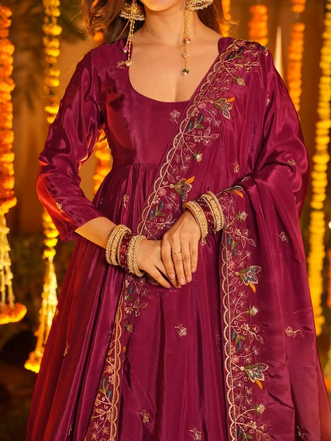 Rani Pink Crap Silk Thread Work Salwar Suit | Jump Suits, Salwar suit, Casual Suits, Creative suits, Designer Suits, Palazzo Suits, Party Wear Suits, Patiala Suits, Straight Suits
