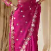 Rani Pink Georgette Mirror Sequence Work Saree | Sarees, Bollywood Sarees, Creative Sarees, Designer Sarees, Embroidered Sarees, Ethnic Saree, Modern Digital sarees, Party Wear Sarees