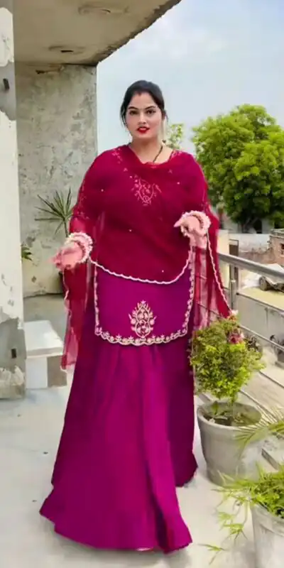 Rani Pink Natural Crep Silk Sequence Lehenga Choli | Jump Suits, Salwar suit, Casual Suits, Creative suits, Designer Suits, Palazzo Suits, Party Wear Suits, Patiala Suits, Straight Suits