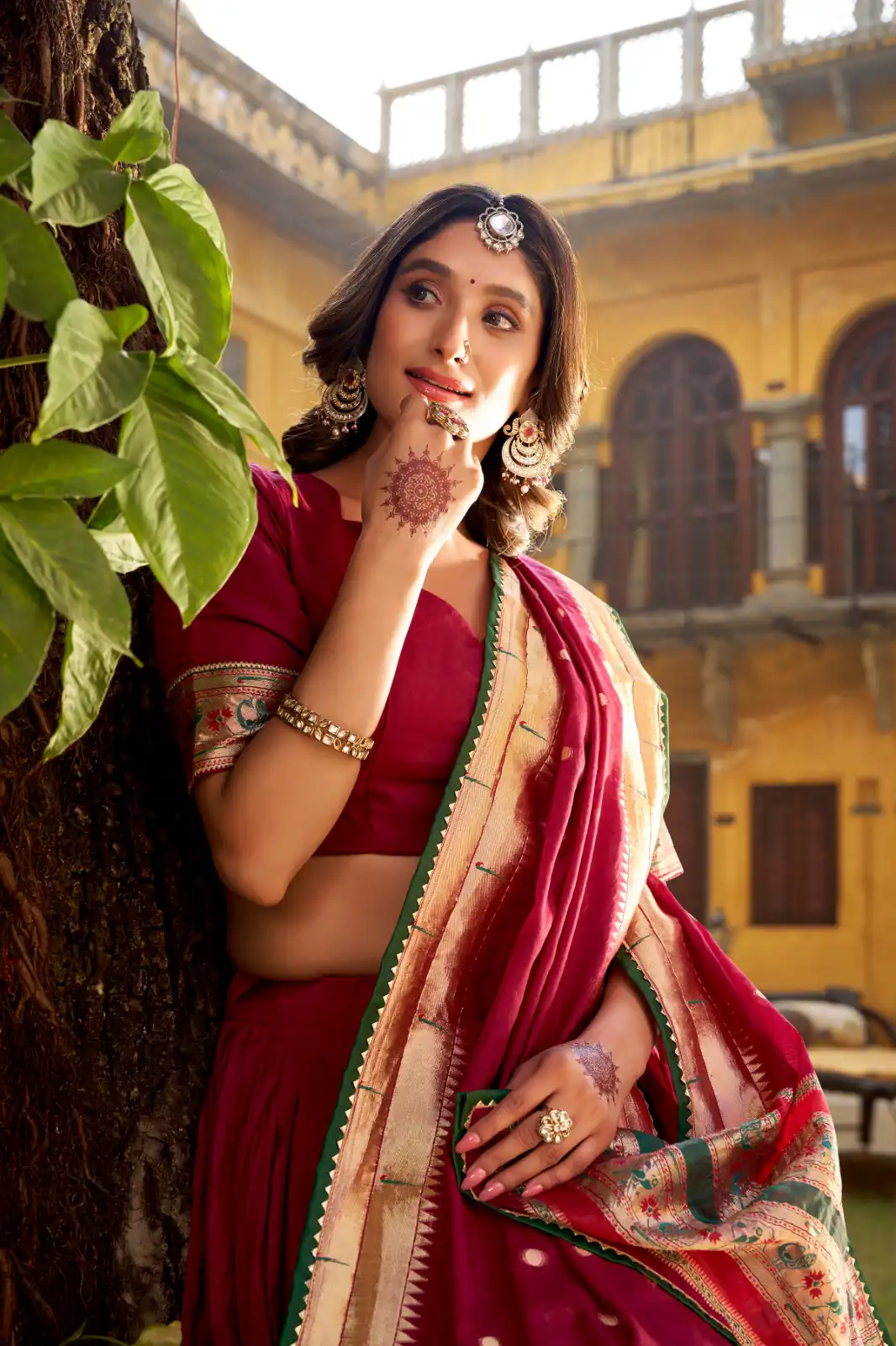 Rani Pink Pure Chanderi Zari Weaving Work Lehenga Choli | Lehenga, Bollywood Lehenga, Creative Lehenga, Designer Lehenga, Embroidered Lehenga, Party Wear Lehenga