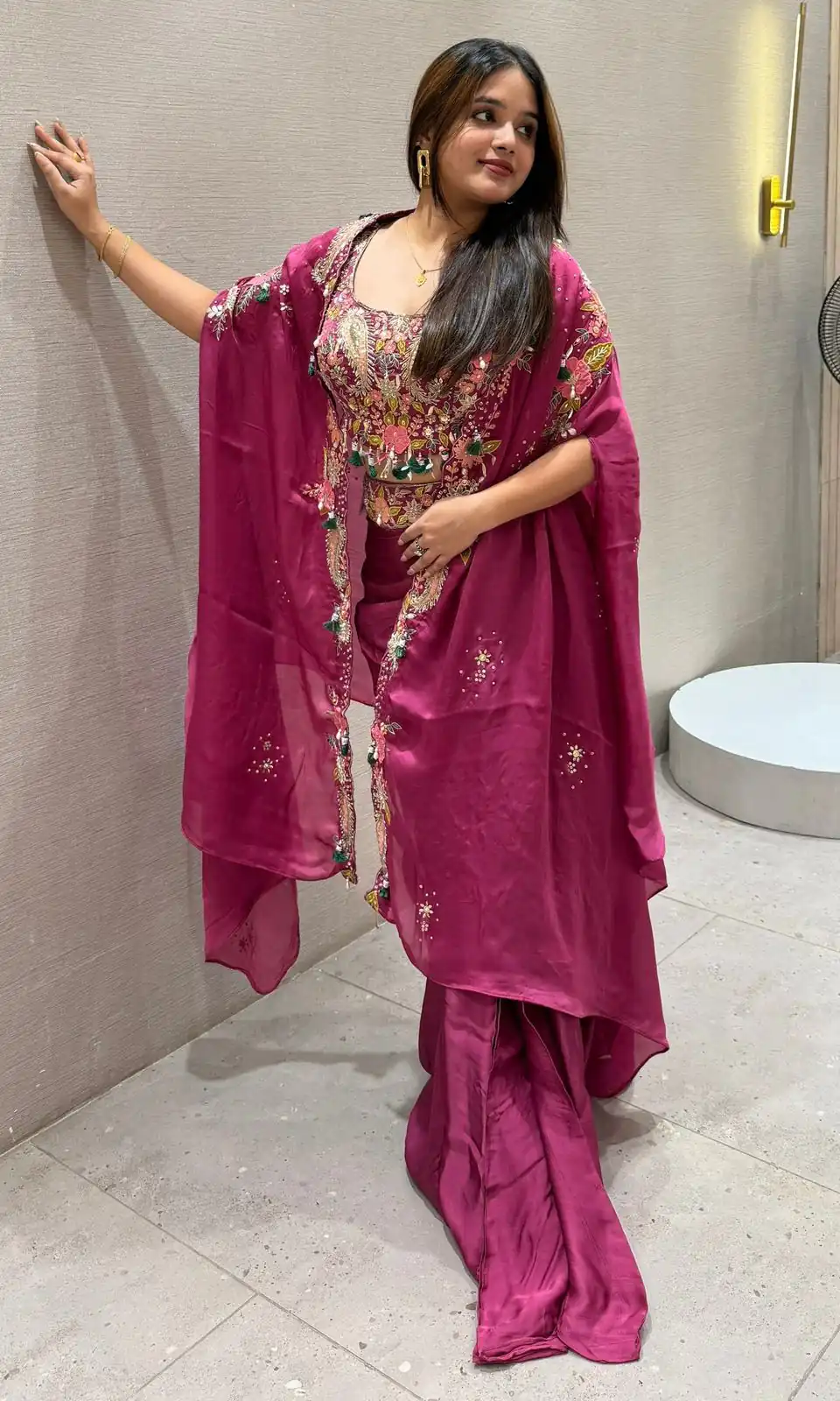 Rani Pink Rangoli Silk Embroidery Work Dhoti Suit | Jump Suits, Salwar suit, Casual Suits, Creative suits, Designer Suits, Palazzo Suits, Party Wear Suits, Patiala Suits, Straight Suits