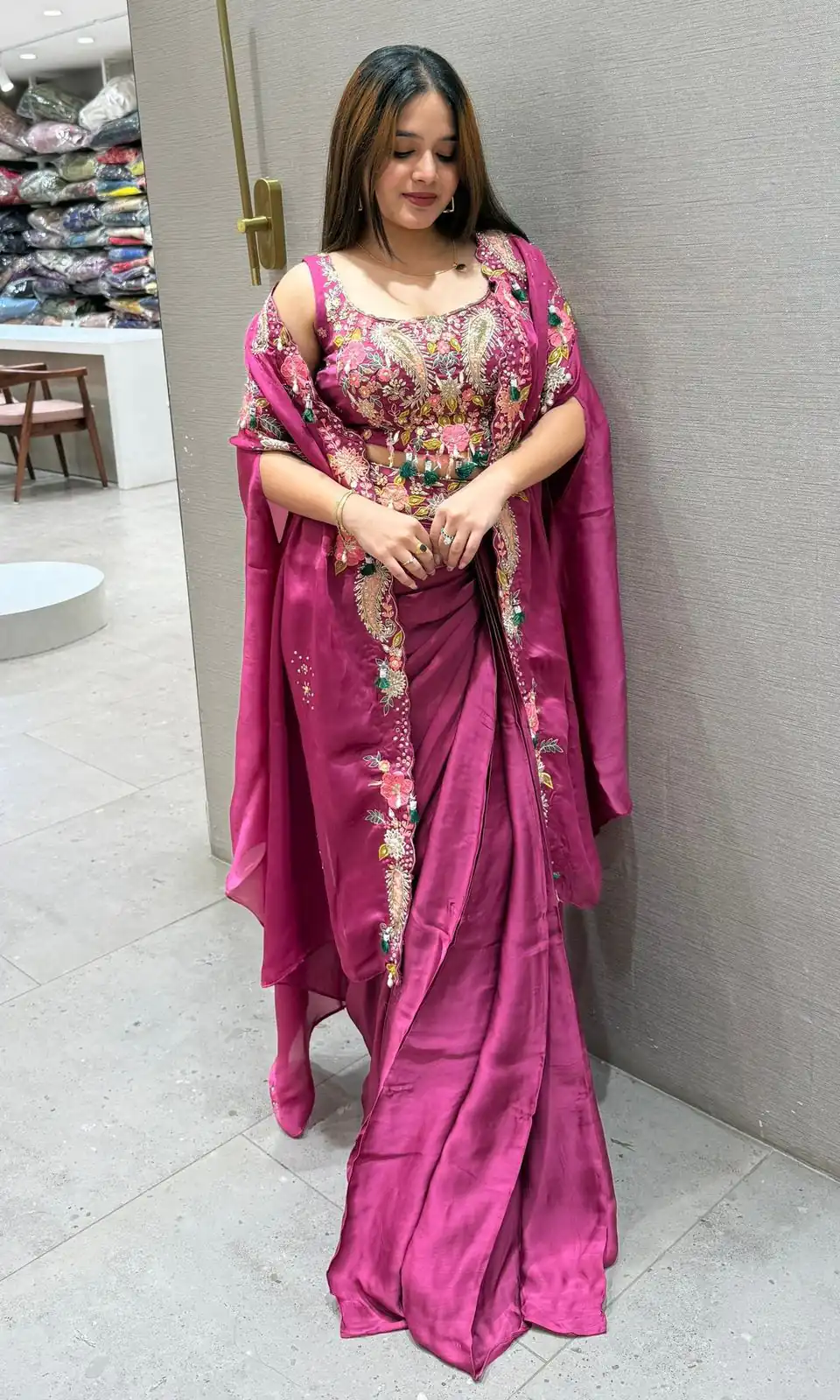 Rani Pink Rangoli Silk Embroidery Work Dhoti Suit | Jump Suits, Salwar suit, Casual Suits, Creative suits, Designer Suits, Palazzo Suits, Party Wear Suits, Patiala Suits, Straight Suits
