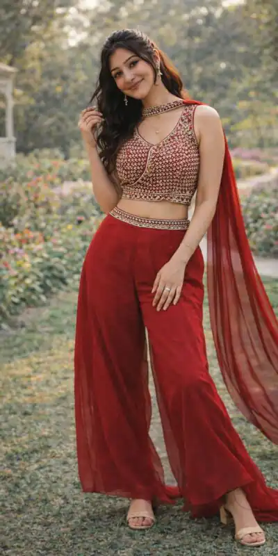 Red Banglory Silk Sequins Work Salwar Suit | Jump Suits, Salwar suit, Casual Suits, Creative suits, Designer Suits, Palazzo Suits, Party Wear Suits, Patiala Suits, Straight Suits