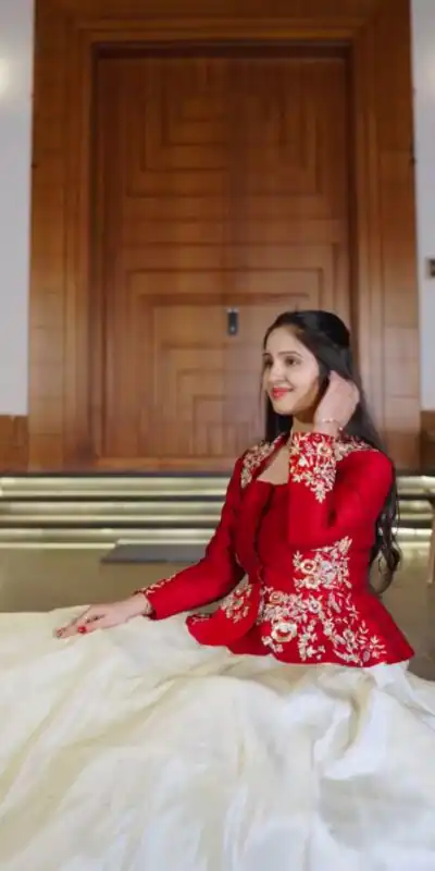 Red Chinon Embroidery Work Lehenga Choli | Lehenga, Bollywood Lehenga, Creative Lehenga, Designer Lehenga, Embroidered Lehenga, Party Wear Lehenga
