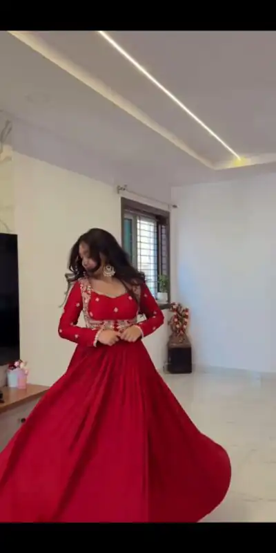 Red Chinon Mirror Lace Work Salwar Suit | Jump Suits, Salwar suit, Casual Suits, Creative suits, Designer Suits, Palazzo Suits, Party Wear Suits, Patiala Suits, Straight Suits