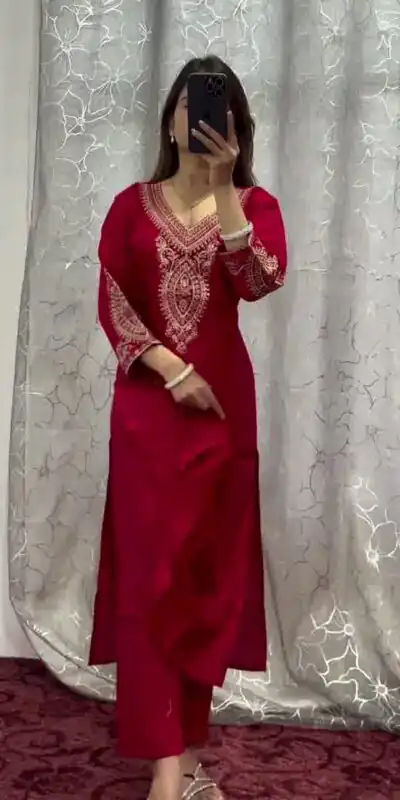 Red Chinon Sequence Coding Dori Work Salwar Suit | Jump Suits, Salwar suit, Casual Suits, Creative suits, Designer Suits, Palazzo Suits, Party Wear Suits, Patiala Suits, Straight Suits