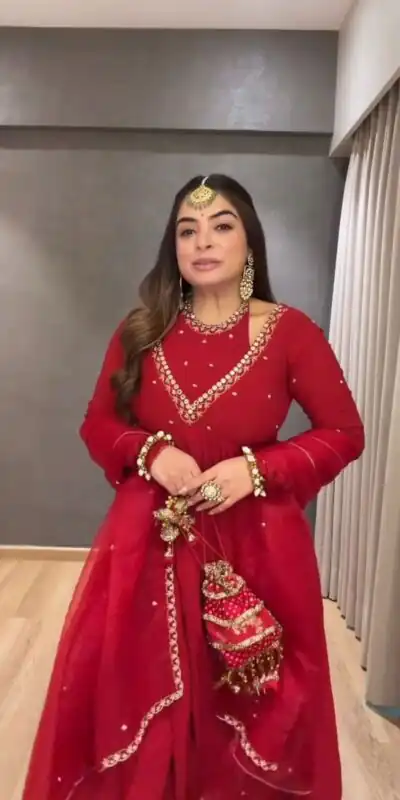 Red Chinon Silk Thread Lace Work Salwar Suit | Jump Suits, Salwar suit, Casual Suits, Creative suits, Designer Suits, Palazzo Suits, Party Wear Suits, Patiala Suits, Straight Suits