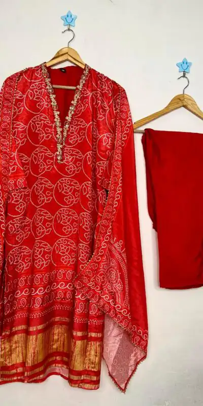 Red Chinon Silk Wide Digital Print Coding Work Salwar Suit | Jump Suits, Salwar suit, Casual Suits, Creative suits, Designer Suits, Palazzo Suits, Party Wear Suits, Patiala Suits, Straight Suits