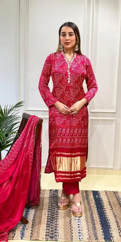 Red Chinon Silk Wide Digital Print Coding Work Salwar Suit | Jump Suits, Salwar suit, Casual Suits, Creative suits, Designer Suits, Palazzo Suits, Party Wear Suits, Patiala Suits, Straight Suits