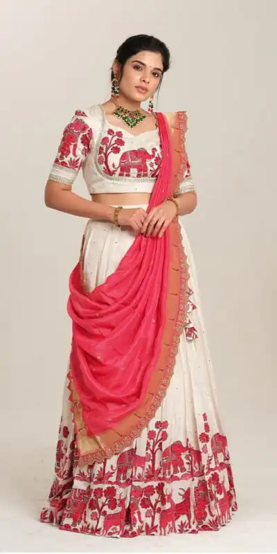 Red Cotton Print Lehenga Choli | Lehenga, Bollywood Lehenga, Creative Lehenga, Designer Lehenga, Embroidered Lehenga, Party Wear Lehenga