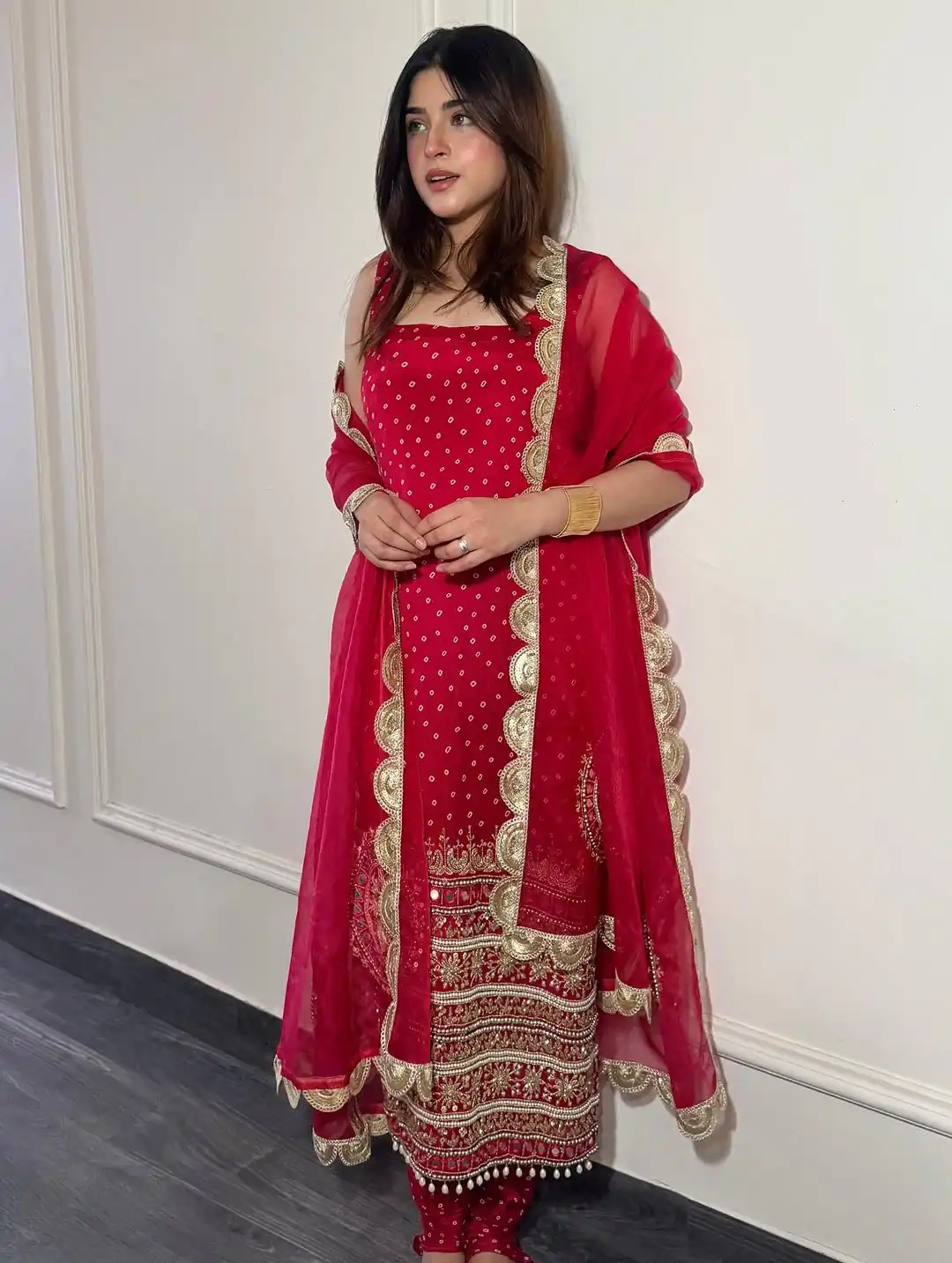Red Faux Georgette Mirror Embroidery Work Salwar Suit | Jump Suits, Salwar suit, Casual Suits, Creative suits, Designer Suits, Palazzo Suits, Party Wear Suits, Patiala Suits, Straight Suits