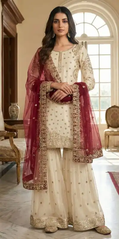 Red Fendy Silk Embroider Work Salwar Suit | Jump Suits, Salwar suit, Casual Suits, Creative suits, Designer Suits, Palazzo Suits, Party Wear Suits, Patiala Suits, Straight Suits