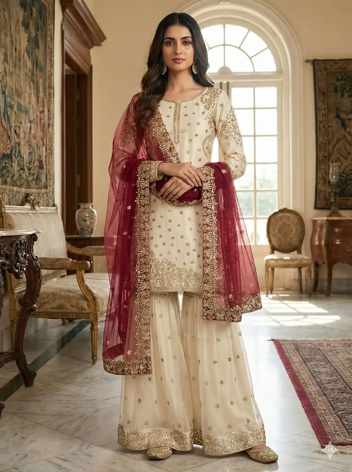 Red Fendy Silk Embroider Work Salwar Suit | Jump Suits, Salwar suit, Casual Suits, Creative suits, Designer Suits, Palazzo Suits, Party Wear Suits, Patiala Suits, Straight Suits