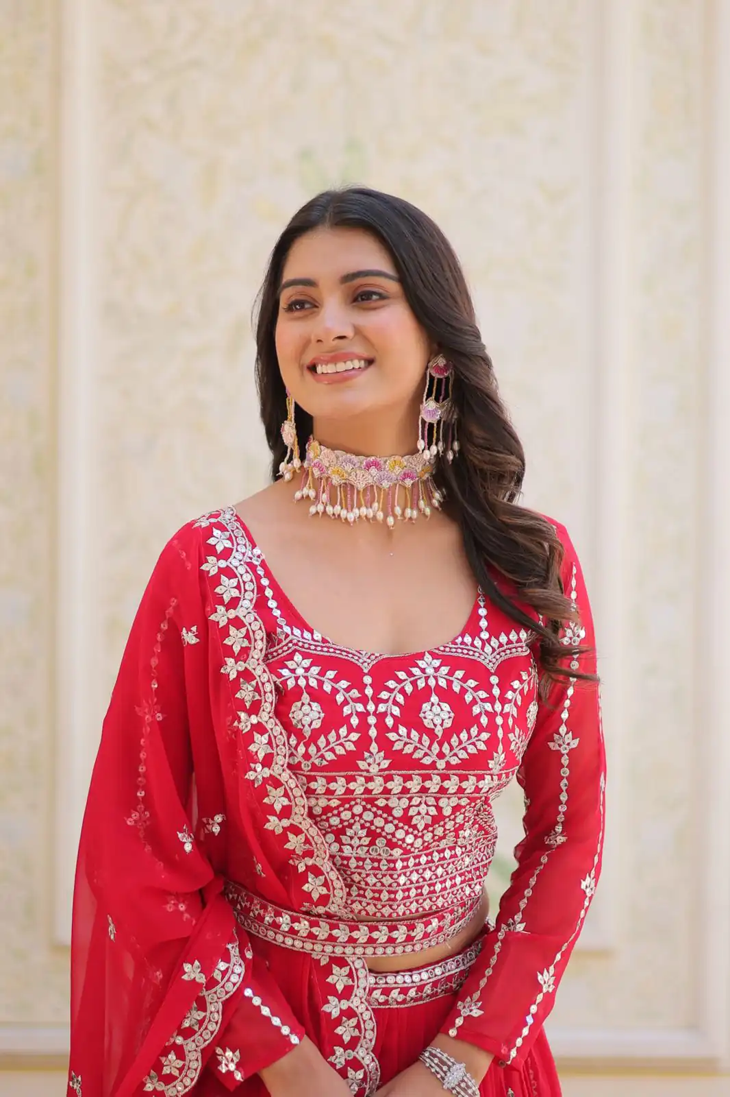 Red Fox Georgette Embroidery Work Lehenga Choli | Lehenga, Bollywood Lehenga, Creative Lehenga, Designer Lehenga, Embroidered Lehenga, Party Wear Lehenga