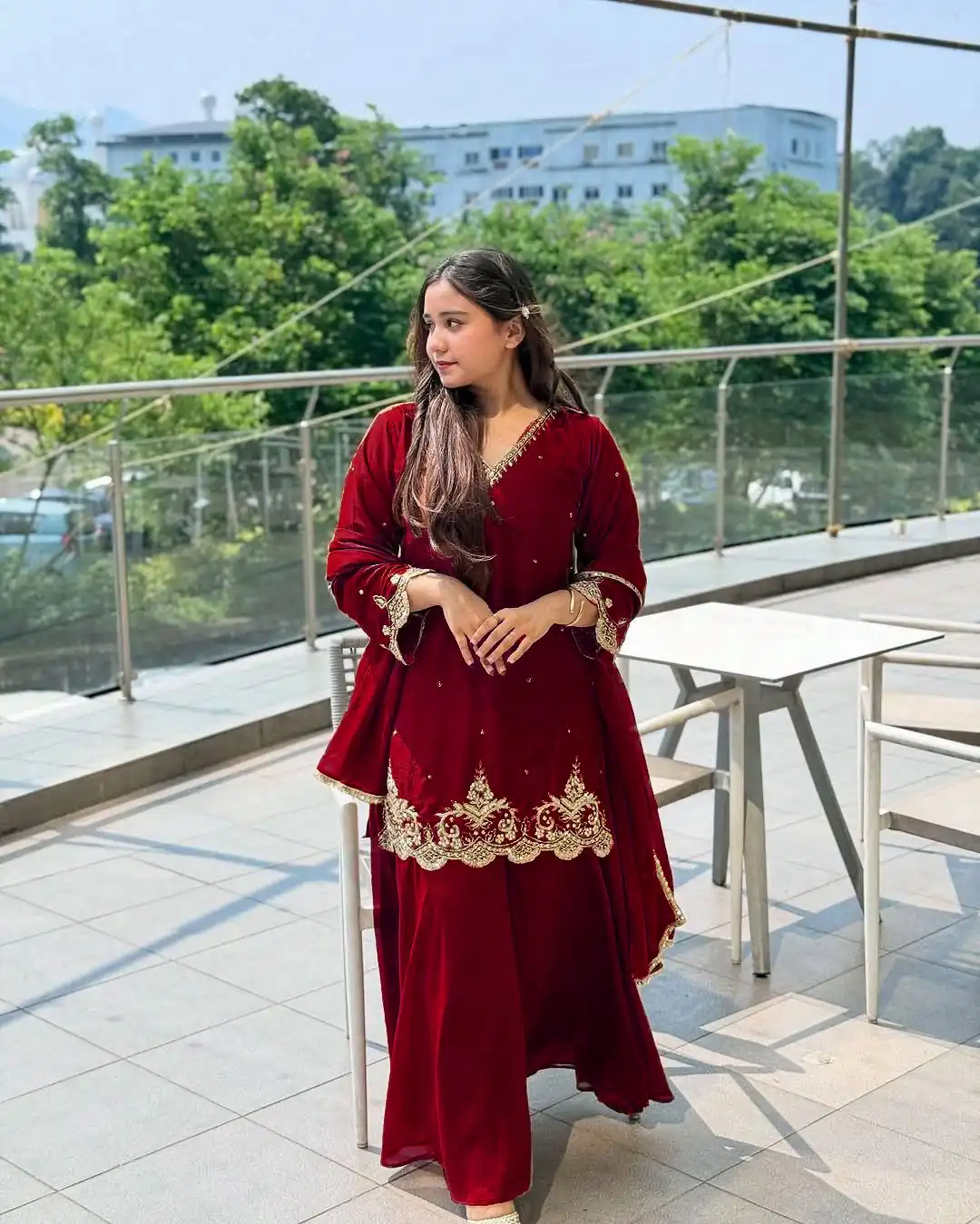 Red Fox Georgette Lace Embroidery Work Salwar Suit | Jump Suits, Salwar suit, Casual Suits, Creative suits, Designer Suits, Palazzo Suits, Party Wear Suits, Patiala Suits, Straight Suits