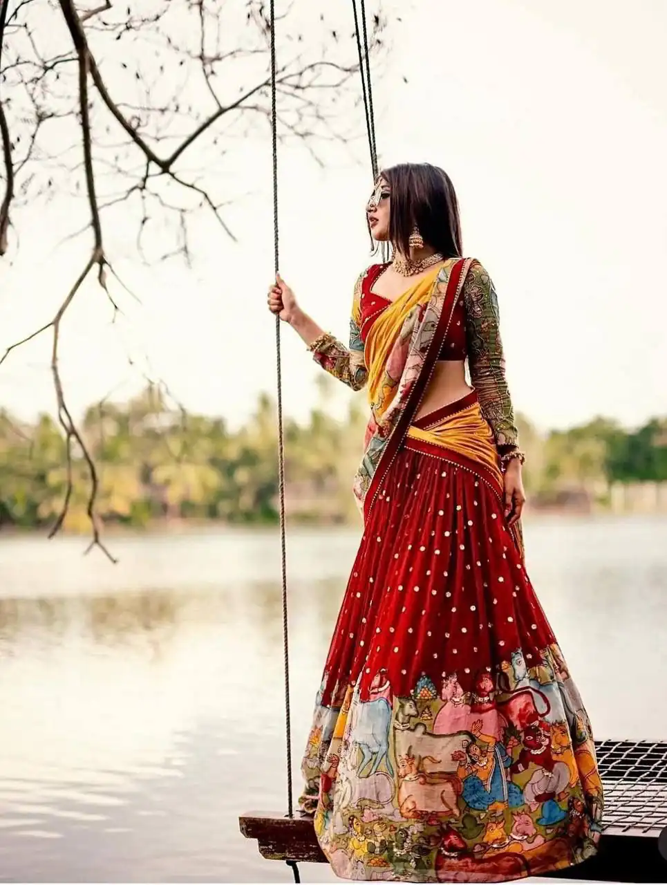 Red Fox Georgette With Embroidery Lehenga Choli | Lehenga, Bollywood Lehenga, Creative Lehenga, Designer Lehenga, Embroidered Lehenga, Party Wear Lehenga