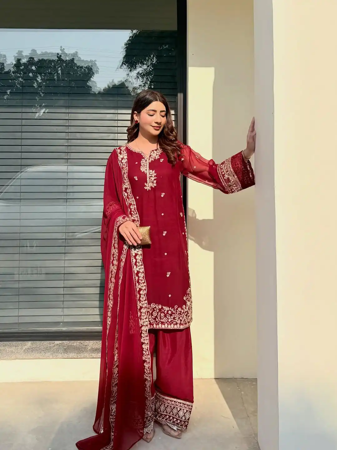 Red French Crap Embroidery Cut Work Salwar Suit | Jump Suits, Salwar suit, Casual Suits, Creative suits, Designer Suits, Palazzo Suits, Party Wear Suits, Patiala Suits, Straight Suits