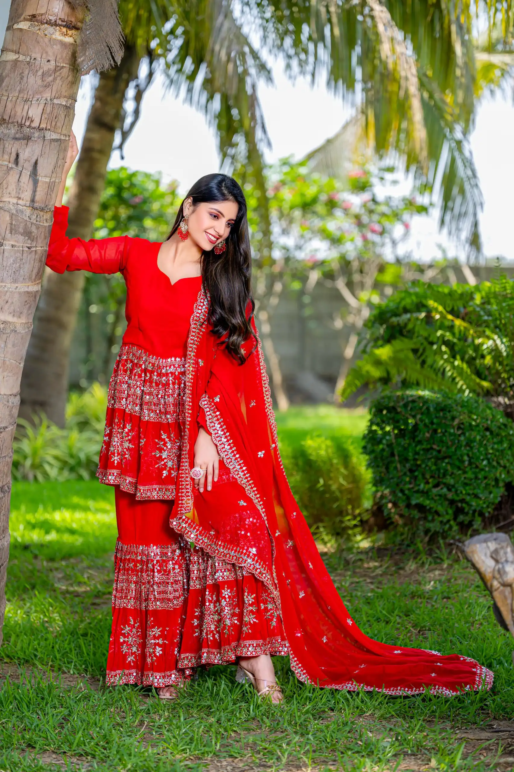 Red Georgette 7mm Sequence Work Salwar Suit | Jump Suits, Salwar suit, Casual Suits, Creative suits, Designer Suits, Palazzo Suits, Party Wear Suits, Patiala Suits, Straight Suits