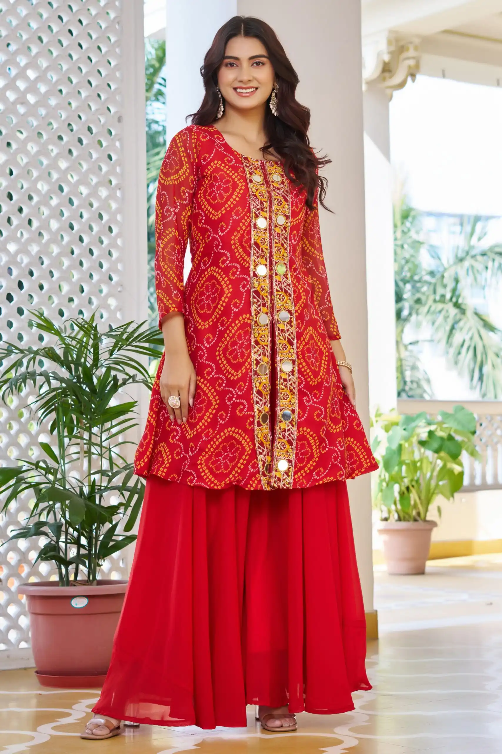 Red Georgette Badhani Print Embroidery Work Salwar Suit | Jump Suits, Tops & Bottoms, Track Suits, Salwar suit, Casual Suits, Creative suits, Designer Suits, Palazzo Suits, Party Wear Suits, Patiala Suits, Straight Suits, Trendy Wear