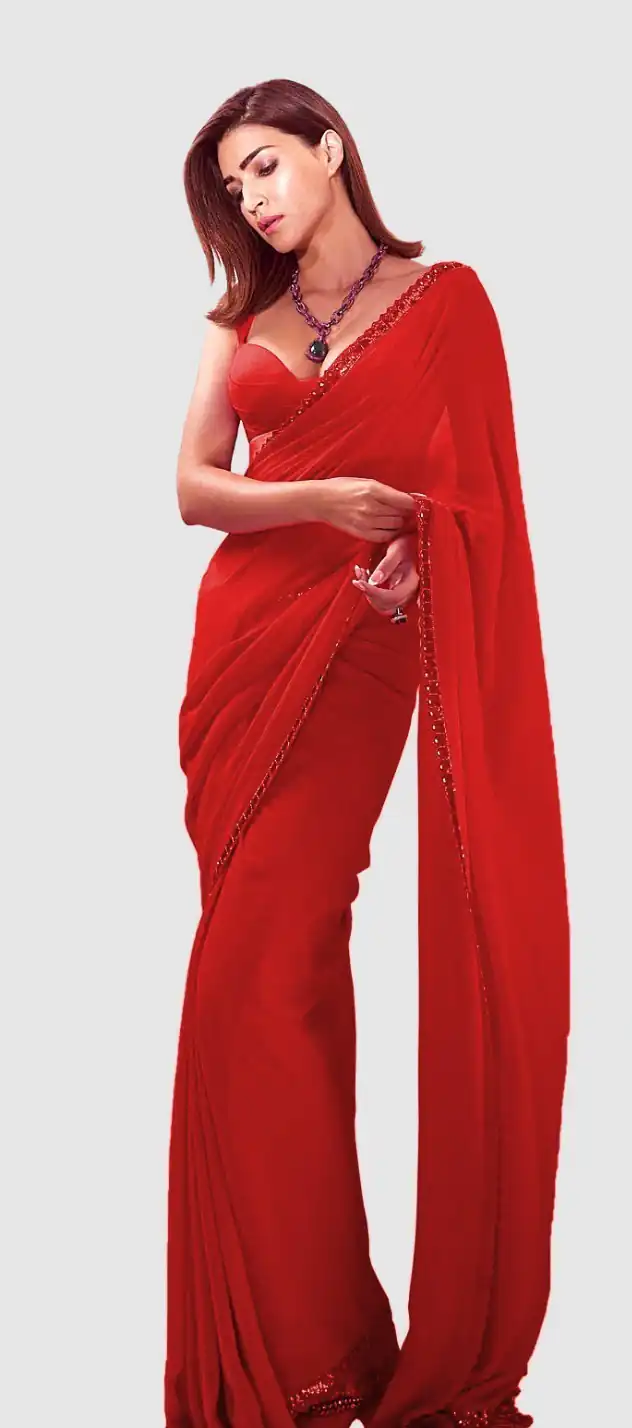 Red Georgette Embroidery Dual Sequence Saree | Sarees, Bollywood Sarees, Creative Sarees, Designer Sarees, Embroidered Sarees, Ethnic Saree, Modern Digital sarees, Party Wear Sarees