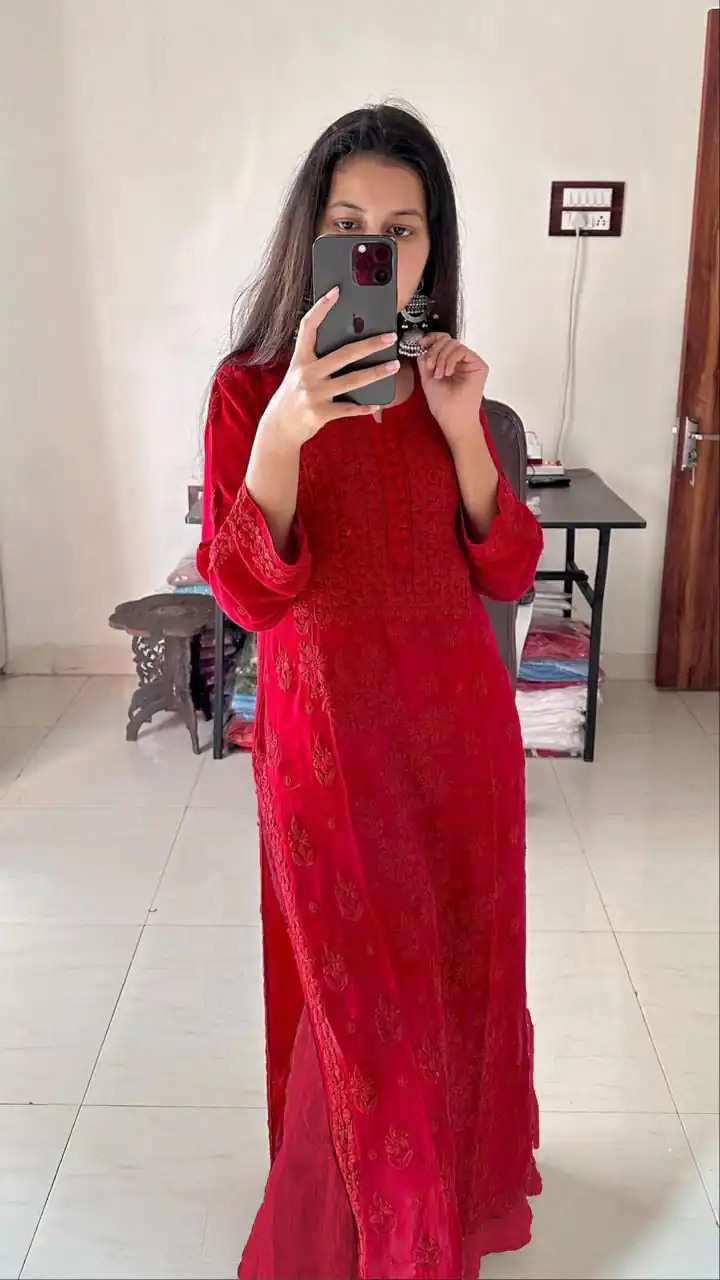 Red Georgette Embroidery Salwar Suit | Jump Suits, Salwar suit, Casual Suits, Creative suits, Designer Suits, Palazzo Suits, Party Wear Suits, Patiala Suits, Straight Suits