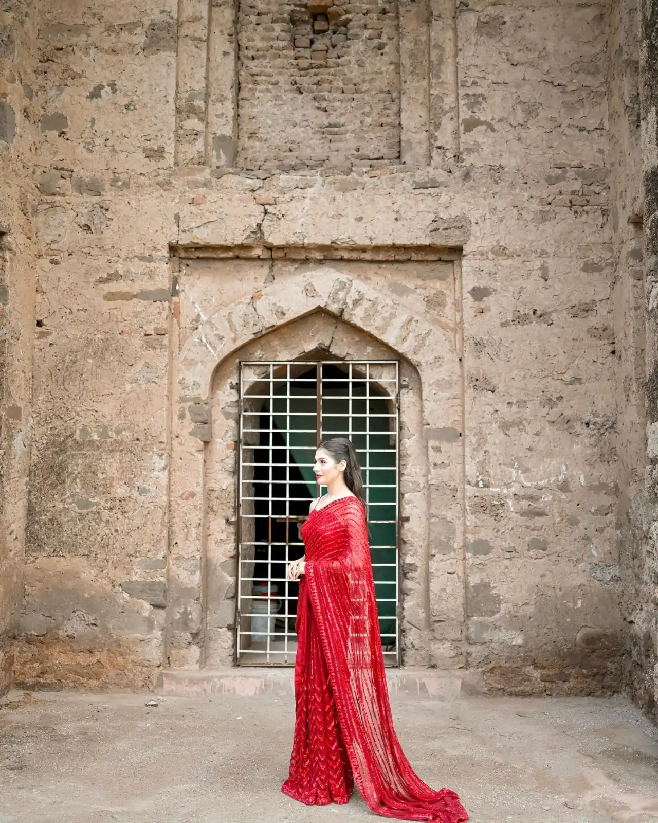 Red Georgette Embroidery Sequence Work Saree | Sarees, Bollywood Sarees, Creative Sarees, Designer Sarees, Embroidered Sarees, Ethnic Saree, Modern Digital sarees, Party Wear Sarees