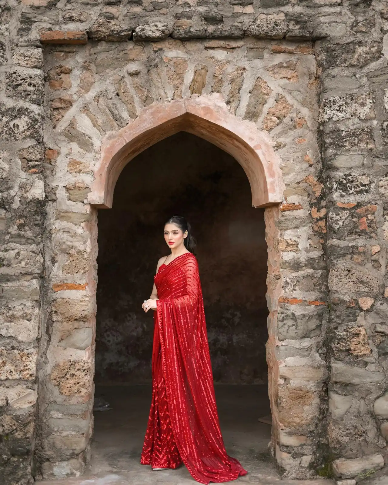 Red Georgette Embroidery Sequence Work Saree | Sarees, Bollywood Sarees, Creative Sarees, Designer Sarees, Embroidered Sarees, Ethnic Saree, Modern Digital sarees, Party Wear Sarees
