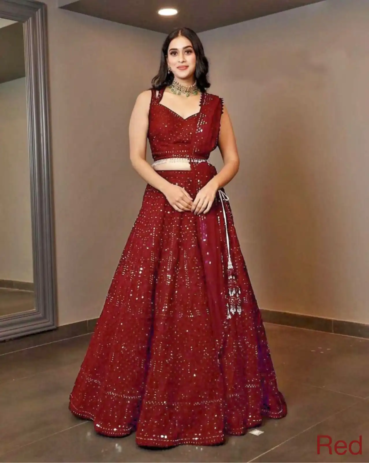 Red Georgette Embroidery Work Lehenga Choli | Lehenga, Bollywood Lehenga, Creative Lehenga, Designer Lehenga, Embroidered Lehenga, Party Wear Lehenga