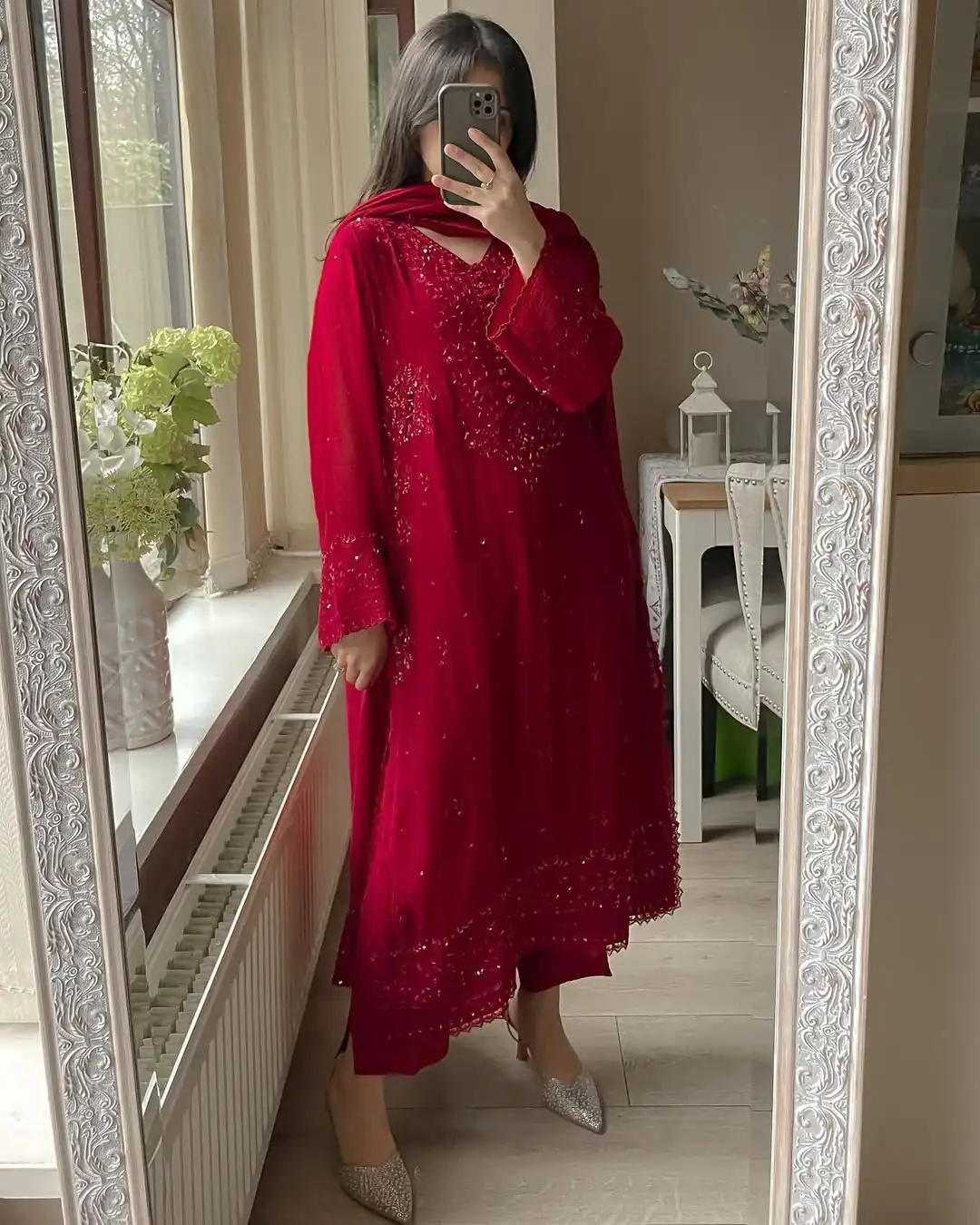 Red Georgette Embroidery Work Salwar Suit | Jump Suits, Tops & Bottoms, Track Suits, Salwar suit, Casual Suits, Creative suits, Designer Suits, Palazzo Suits, Party Wear Suits, Patiala Suits, Straight Suits, Trendy Wear