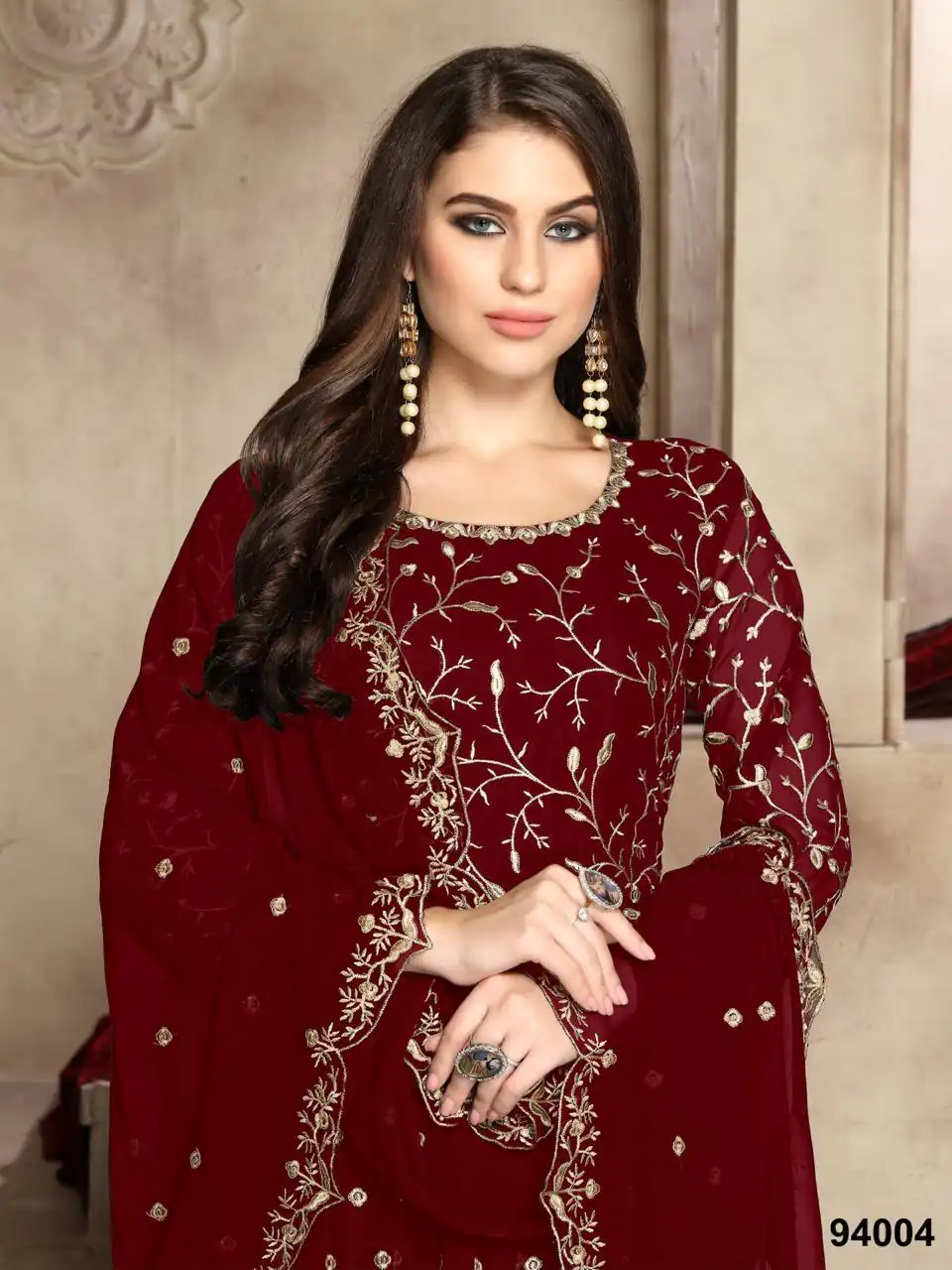 Red Georgette Multi Thread Zari Anarkali Suit | Anarkali Suits, Bollywood Anarkali, Creative-Anarkali, Designer Anarkali, Embroidered Anarkali, Party Wear Anarkali