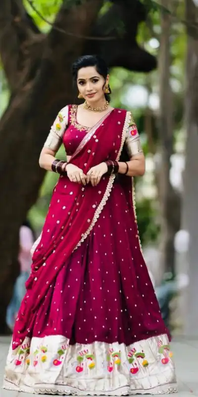 Red Georgette Sequence Work Lehenga Choli | Lehenga, Bollywood Lehenga, Creative Lehenga, Designer Lehenga, Embroidered Lehenga, Party Wear Lehenga
