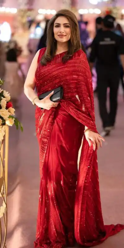 Red Georgette Sequins Embroidery Work Saree | Sarees, Bollywood Sarees, Creative Sarees, Designer Sarees, Embroidered Sarees, Ethnic Saree, Modern Digital sarees, Party Wear Sarees