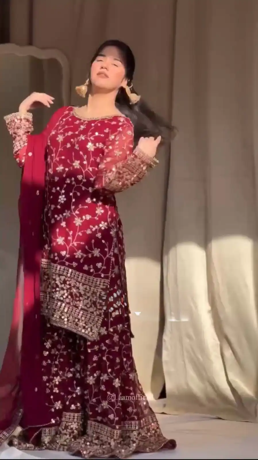 Red Georgette Thread 9mm Sequence Salwar Suit | Jump Suits, Salwar suit, Casual Suits, Creative suits, Designer Suits, Palazzo Suits, Party Wear Suits, Patiala Suits, Straight Suits