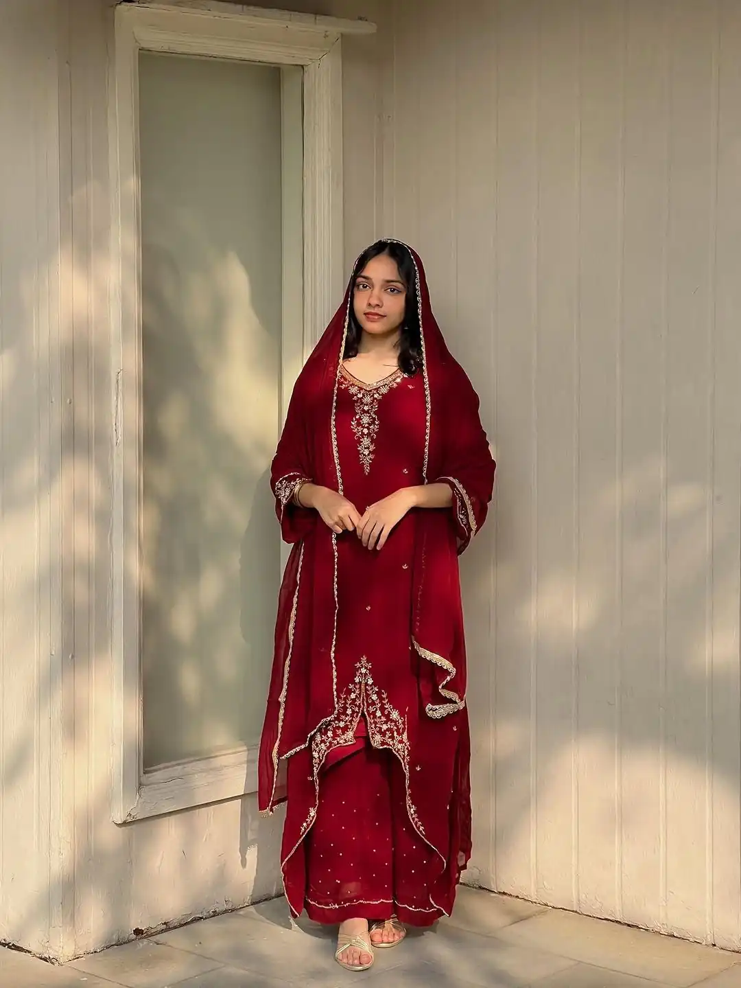 Red heavy Georgette Embroidery Salwar Suit | Jump Suits, Salwar suit, Casual Suits, Creative suits, Designer Suits, Palazzo Suits, Party Wear Suits, Patiala Suits, Straight Suits