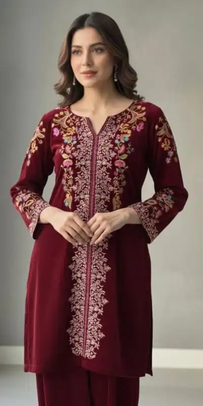 Red Heavy Velvet Embroidery Work Salwar Suit | Jump Suits, Salwar suit, Casual Suits, Creative suits, Designer Suits, Palazzo Suits, Party Wear Suits, Patiala Suits, Straight Suits