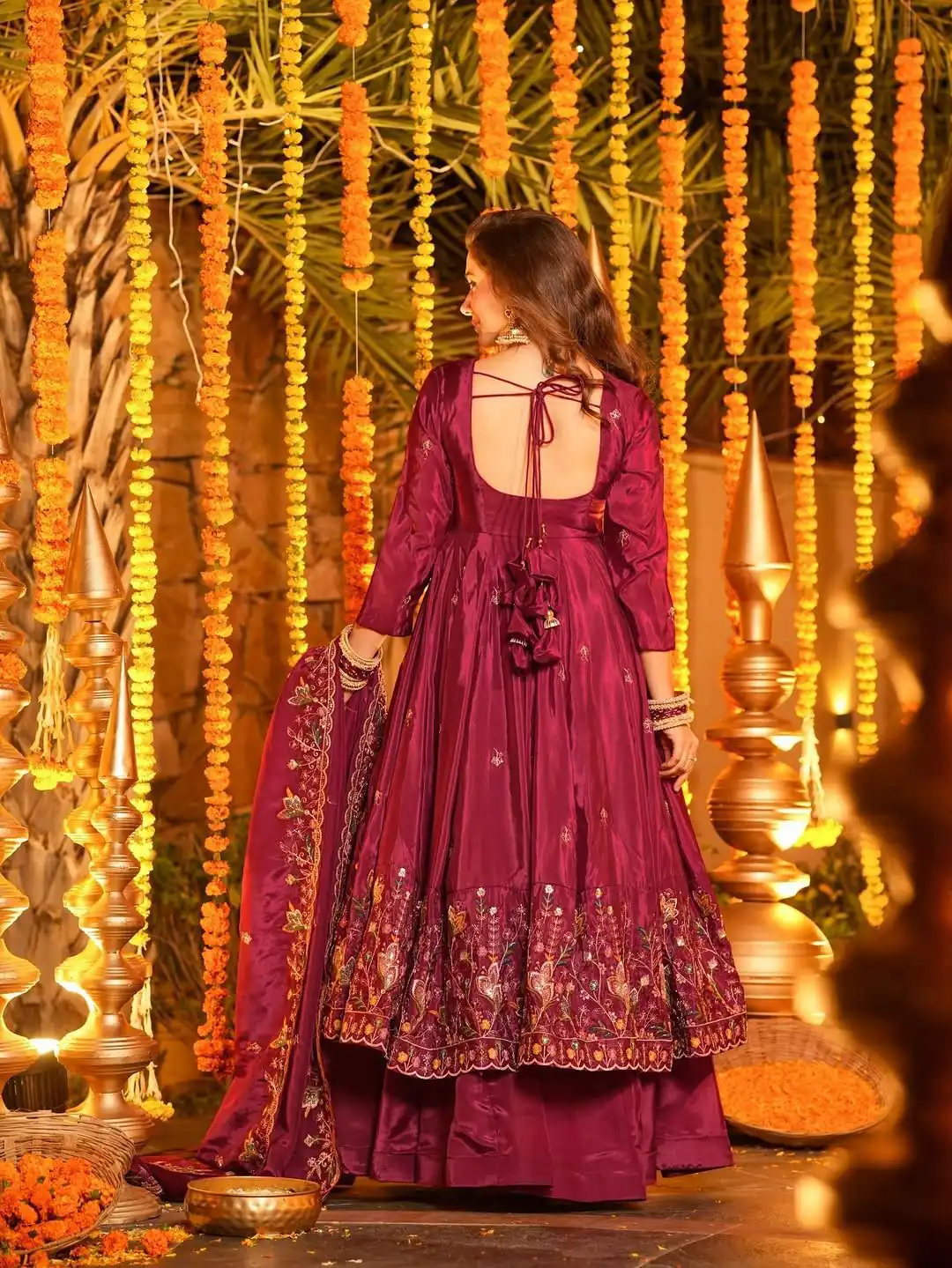 Red Natural Crap Silk Embroidery Work Anarkali Suit | Anarkali Suits, Bollywood Anarkali, Creative-Anarkali, Designer Anarkali, Embroidered Anarkali, Party Wear Anarkali