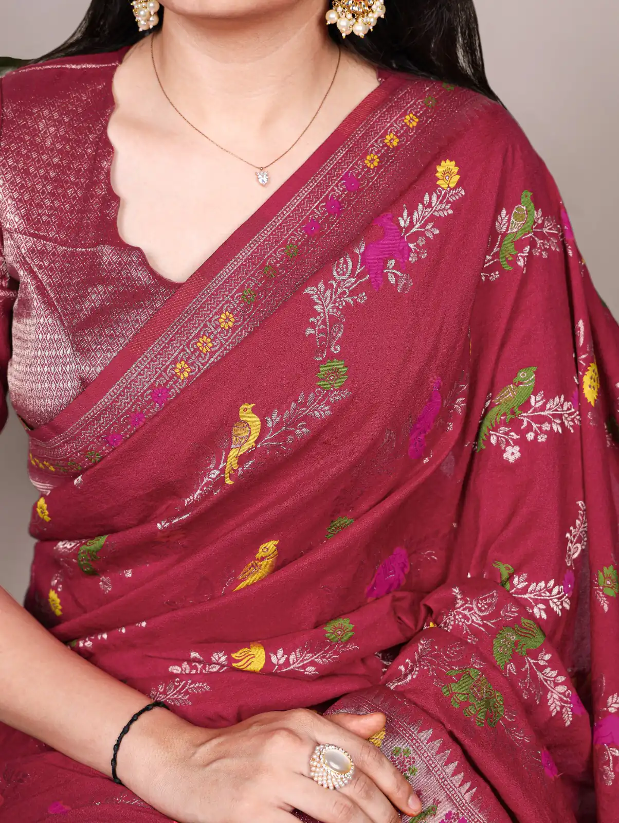 Red Nylon Weaving Work Saree | Sarees, Bollywood Sarees, Creative Sarees, Designer Sarees, Embroidered Sarees, Ethnic Saree, Modern Digital sarees, Party Wear Sarees