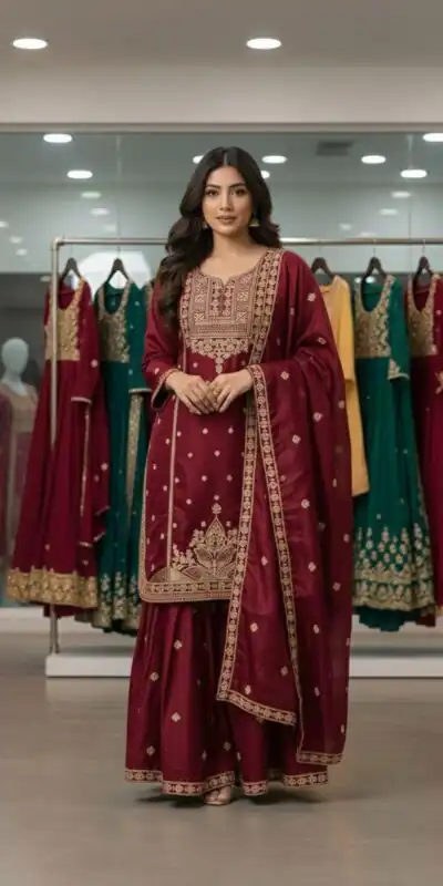 Red Organza Sequence Work Salwar Suit | Jump Suits, Salwar suit, Casual Suits, Creative suits, Designer Suits, Palazzo Suits, Party Wear Suits, Patiala Suits, Straight Suits