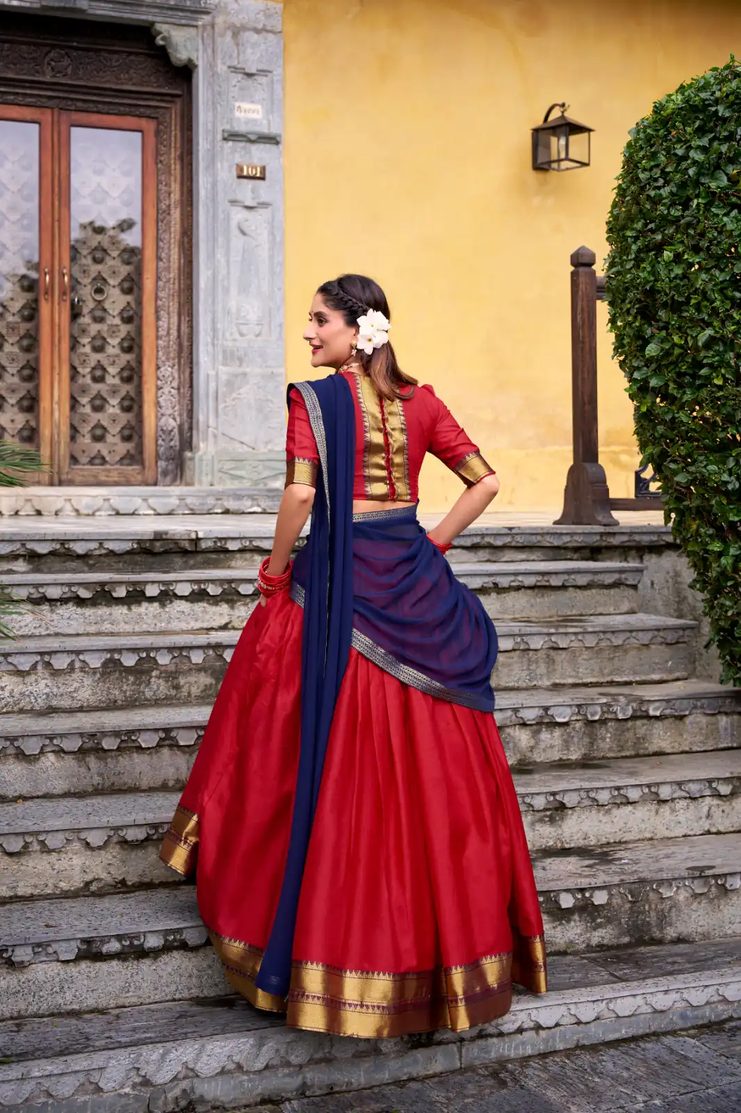 Red Poly Cotton Lace Zari Work Lehenga Choli | Lehenga, Bollywood Lehenga, Creative Lehenga, Designer Lehenga, Embroidered Lehenga, Party Wear Lehenga